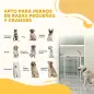 Puerta para Perros con Ancho Ajustable 76-104 cm Barrera de Seguridad para Perros con 2 Extensiones Blanco Puerta para Perros con Ancho Ajustable 76-104 cm Barrera de Seguridad para Perros con 2 Extensiones Blanco