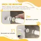 Puerta para Perros con Ancho Ajustable 76-104 cm Barrera de Seguridad para Perros con 2 Extensiones Blanco Puerta para Perros con Ancho Ajustable 76-104 cm Barrera de Seguridad para Perros con 2 Extensiones Blanco