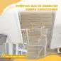 Puerta para Perros con Ancho Ajustable 76-104 cm Barrera de Seguridad para Perros con 2 Extensiones Blanco Puerta para Perros con Ancho Ajustable 76-104 cm Barrera de Seguridad para Perros con 2 Extensiones Blanco