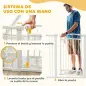 Puerta para Perros con Ancho Ajustable 76-104 cm Barrera de Seguridad para Perros con 2 Extensiones Blanco Puerta para Perros con Ancho Ajustable 76-104 cm Barrera de Seguridad para Perros con 2 Extensiones Blanco