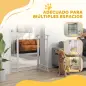 Puerta para Perros con Ancho Ajustable 76-104 cm Barrera de Seguridad para Perros con 2 Extensiones Blanco Puerta para Perros con Ancho Ajustable 76-104 cm Barrera de Seguridad para Perros con 2 Extensiones Blanco