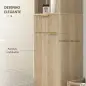 Columna Alta de Baño con Estantes y Cajón Diseño Compacto y Funcional para Espacios Reducidos 33x30x170 cm Tono Madera Columna Alta de Baño con Estantes y Cajón Diseño Compacto y Funcional para Espacios Reducidos 33x30x170 cm Tono Madera