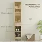 Columna Alta de Baño con Estantes y Cajón Diseño Compacto y Funcional para Espacios Reducidos 33x30x170 cm Tono Madera Columna Alta de Baño con Estantes y Cajón Diseño Compacto y Funcional para Espacios Reducidos 33x30x170 cm Tono Madera