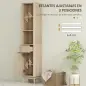 Columna Alta de Baño con Estantes y Cajón Diseño Compacto y Funcional para Espacios Reducidos 33x30x170 cm Tono Madera Columna Alta de Baño con Estantes y Cajón Diseño Compacto y Funcional para Espacios Reducidos 33x30x170 cm Tono Madera