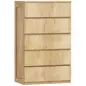 Cómoda 5 Cajones para Dormitorio Moderna Diseño sin Tiradores para Comedor Entrada 60x39x100 cm Madera Natural Cómoda 5 Cajones para Dormitorio Moderna Diseño sin Tiradores para Comedor Entrada 60x39x100 cm Madera Natural
