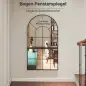 Espejo de Pared 76x149 cm 3 Piezas Espejo de Recibidor con Marco de Metal en Forma de Ventana para Salón Negro