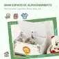 Caja de Almacenaje Juguetes 53L Baúl Juguetes Infantil con Tapa Abatible y Pistón de Gas para Sala de Juegos Verde
