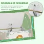 Caja de Almacenaje Juguetes 53L Baúl Juguetes Infantil con Tapa Abatible y Pistón de Gas para Sala de Juegos Verde