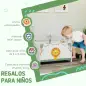 Caja de Almacenaje Juguetes 53L Baúl Juguetes Infantil con Tapa Abatible y Pistón de Gas para Sala de Juegos Verde