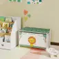 Caja de Almacenaje Juguetes 53L Baúl Juguetes Infantil con Tapa Abatible y Pistón de Gas para Sala de Juegos Verde