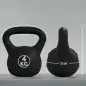 Pesa Rusa de 4 kg Kettlebell Relleno de Arena con Mango Ancho y Base Plana para Entrenamiento 18x12x20 cm Negro