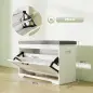 Banco Zapatero Moderno con Asiento Acolchado Estante Ajustable para 8 Pares de Zapatos para Entrada 80x30x50 cm Blanco