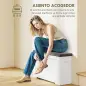 Banco Zapatero Moderno con Asiento Acolchado Estante Ajustable para 8 Pares de Zapatos para Entrada 80x30x50 cm Blanco