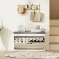 Banco Zapatero Moderno con Asiento Acolchado Estante Ajustable para 8 Pares de Zapatos para Entrada 80x30x50 cm Blanco