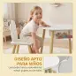 Mesa Infantil con 2 Sillas con Bolsa de Malla Tema de Nube para Niños y Niñas de 3-6 Años para Guardería Aulas Blanco Mesa Infantil con 2 Sillas con Bolsa de Malla Tema de Nube para Niños y Niñas de 3-6 Años para Guardería Aulas Blanco