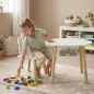 Mesa Infantil con 2 Sillas con Bolsa de Malla Tema de Nube para Niños y Niñas de 3-6 Años para Guardería Aulas Blanco Mesa Infantil con 2 Sillas con Bolsa de Malla Tema de Nube para Niños y Niñas de 3-6 Años para Guardería Aulas Blanco