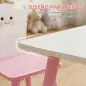 Mesa y Sillas Infantil con Patas de Madera Tema Algodón de Azúcar para Niños y Niñas de 3-6 Años para Guardería Rosa Mesa y Sillas Infantil con Patas de Madera Tema Algodón de Azúcar para Niños y Niñas de 3-6 Años para Guardería Rosa