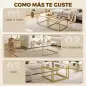 2 Mesas de Centro Cuadradas Mesas Nido Modernas con Tablero de Vidrio Templado y Estructura Metálica 75x75x42 cm Dorado 2 Mesas de Centro Cuadradas Mesas Nido Modernas con Tablero de Vidrio Templado y Estructura Metálica 75x75x42 cm Dorado