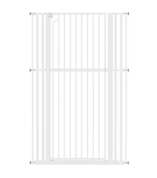 Barrera de Seguridad Niños Perros y Gatos Extra Alta 160cm Extensible 76-105cm para Puertas Escaleras Cierre Automático