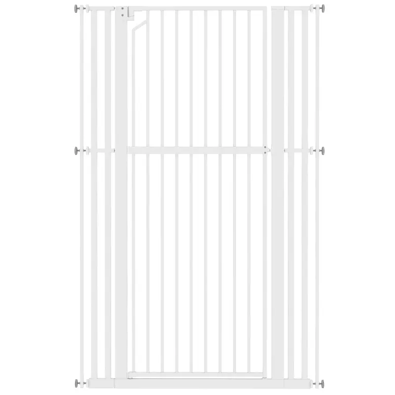 Barrera de Seguridad Niños Perros y Gatos Extra Alta 160cm Extensible 76-105cm para Puertas Escaleras Cierre Automático