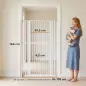 Barrera de Seguridad Niños Perros y Gatos Extra Alta 160cm Extensible 76-105cm para Puertas Escaleras Cierre Automático