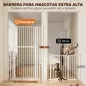 Barrera de Seguridad Niños Perros y Gatos Extra Alta 160cm Extensible 76-105cm para Puertas Escaleras Cierre Automático