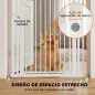 Barrera de Seguridad Niños Perros y Gatos Extra Alta 160cm Extensible 76-105cm para Puertas Escaleras Cierre Automático