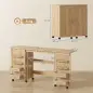 Mesa de Costura Plegable con 6 Ruedas 20 Clavijas para Hilos 4 Compartimentos Estante Roble Mesa de Costura Plegable con 6 Ruedas 20 Clavijas para Hilos 4 Compartimentos Estante Roble