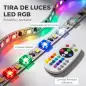 Mueble de TV Suspendido con Luces LED con Estantes Abiertos para Televisión 75 Pulgadas 177,8x30x18 cm Blanco