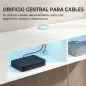 Mueble de TV Suspendido con Luces LED con Estantes Abiertos para Televisión 75 Pulgadas 177,8x30x18 cm Blanco