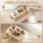 Isla de Cocina con Encimera Extensible Estación de Carga Ruedas 2 Puertas 3 Cajones Especiero y Toallero Blanco Isla de Cocina con Encimera Extensible Estación de Carga Ruedas 2 Puertas 3 Cajones Especiero y Toallero Blanco