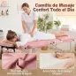 Camilla Masaje Plegable de Aluminio con Altura Ajustable 3 Zonas Reposacabezas Extraíble Bolsa de Transporte Rosa Camilla Masaje Plegable de Aluminio con Altura Ajustable 3 Zonas Reposacabezas Extraíble Bolsa de Transporte Rosa