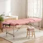 Camilla Masaje Plegable de Aluminio con Altura Ajustable 3 Zonas Reposacabezas Extraíble Bolsa de Transporte Rosa Camilla Masaje Plegable de Aluminio con Altura Ajustable 3 Zonas Reposacabezas Extraíble Bolsa de Transporte Rosa