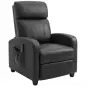 Sillón de Masaje Reclinable con Mando a Distancia Bolsillo Lateral y Temporizador Tapizado en PU 68x88x98 cm Negro Sillón de Masaje Reclinable con Mando a Distancia Bolsillo Lateral y Temporizador Tapizado en PU 68x88x98 cm Negro