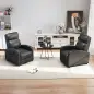 Sillón de Masaje Reclinable con Mando a Distancia Bolsillo Lateral y Temporizador Tapizado en PU 68x88x98 cm Negro Sillón de Masaje Reclinable con Mando a Distancia Bolsillo Lateral y Temporizador Tapizado en PU 68x88x98 cm Negro