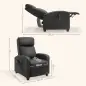 Sillón de Masaje Reclinable con Mando a Distancia Bolsillo Lateral y Temporizador Tapizado en PU 68x88x98 cm Negro Sillón de Masaje Reclinable con Mando a Distancia Bolsillo Lateral y Temporizador Tapizado en PU 68x88x98 cm Negro