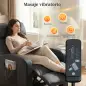 Sillón de Masaje Reclinable con Mando a Distancia Bolsillo Lateral y Temporizador Tapizado en PU 68x88x98 cm Negro Sillón de Masaje Reclinable con Mando a Distancia Bolsillo Lateral y Temporizador Tapizado en PU 68x88x98 cm Negro
