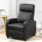 Sillón de Masaje Reclinable con Mando a Distancia Bolsillo Lateral y Temporizador Tapizado en PU 68x88x98 cm Negro Sillón de Masaje Reclinable con Mando a Distancia Bolsillo Lateral y Temporizador Tapizado en PU 68x88x98 cm Negro