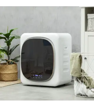 Secadora de Evacuación 4 kg 800W con Pantalla Táctil Control de Tiempo y Temperatura Función Antiarrugas Blanco