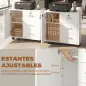 Mueble para Impresora con Ruedas Mesa para Impresora con Puerta y 3 Cajones Cerraduras Estante Ajustable Blanco Mueble para Impresora con Ruedas Mesa para Impresora con Puerta y 3 Cajones Cerraduras Estante Ajustable Blanco