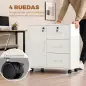 Mueble para Impresora con Ruedas Mesa para Impresora con Puerta y 3 Cajones Cerraduras Estante Ajustable Blanco Mueble para Impresora con Ruedas Mesa para Impresora con Puerta y 3 Cajones Cerraduras Estante Ajustable Blanco
