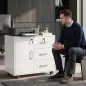 Mueble para Impresora con Ruedas Mesa para Impresora con Puerta y 3 Cajones Cerraduras Estante Ajustable Blanco Mueble para Impresora con Ruedas Mesa para Impresora con Puerta y 3 Cajones Cerraduras Estante Ajustable Blanco