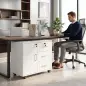 Mueble para Impresora con Ruedas Mesa para Impresora con Puerta y 3 Cajones Cerraduras Estante Ajustable Blanco Mueble para Impresora con Ruedas Mesa para Impresora con Puerta y 3 Cajones Cerraduras Estante Ajustable Blanco