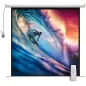 Pantalla de Proyector Eléctrica 85 Pulgadas Pantalla de Proyección con Control Remoto Formato 1:1 HD 4K Blanco