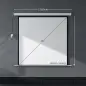Pantalla de Proyector Eléctrica 85 Pulgadas Pantalla de Proyección con Control Remoto Formato 1:1 HD 4K Blanco