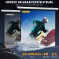 Pantalla de Proyector Eléctrica 85 Pulgadas Pantalla de Proyección con Control Remoto Formato 1:1 HD 4K Blanco