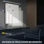 Pantalla de Proyector Eléctrica 85 Pulgadas Pantalla de Proyección con Control Remoto Formato 1:1 HD 4K Blanco