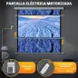 Pantalla de Proyector Eléctrica 85 Pulgadas Pantalla de Proyección con Control Remoto Formato 1:1 HD 4K Blanco