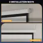Pantalla de Proyector Eléctrica 85 Pulgadas Pantalla de Proyección con Control Remoto Formato 1:1 HD 4K Blanco