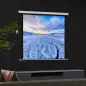 Pantalla de Proyector Eléctrica 85 Pulgadas Pantalla de Proyección con Control Remoto Formato 1:1 HD 4K Blanco